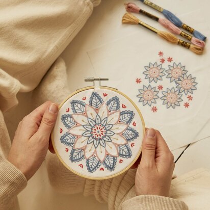 DMC Mindful Making: The Mindful Mandala Printed Embroidery Kit