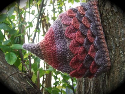 Crocodile Stitch Pixie Hat