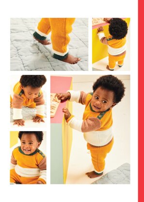 Sirdar 5491 Baby Colour Block Top & Trousers PDF