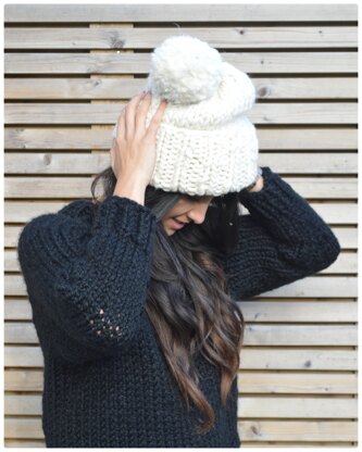 Tinsel Pompom Beanie