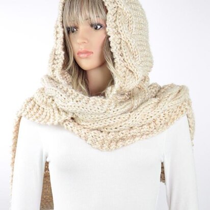 Adele Knit Hooded Scarf #807