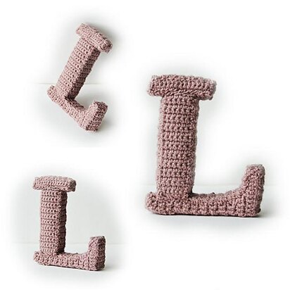 Letter L Crochet Pattern, 3D Alphabet Amigurumi