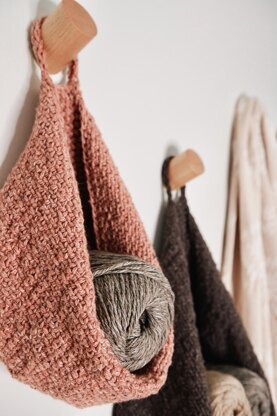 Knit Slouchy Hanging Baskets