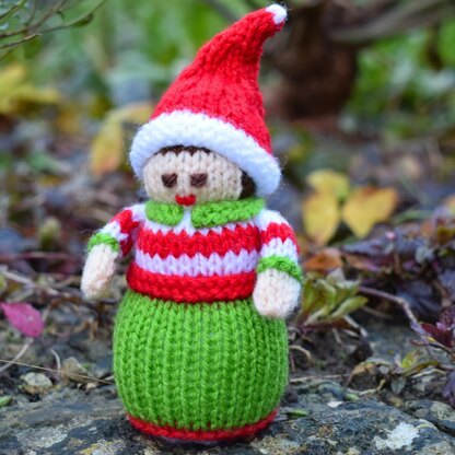 Christmas Elf Doll Knitting Pattern - Toy Knitting Pattern