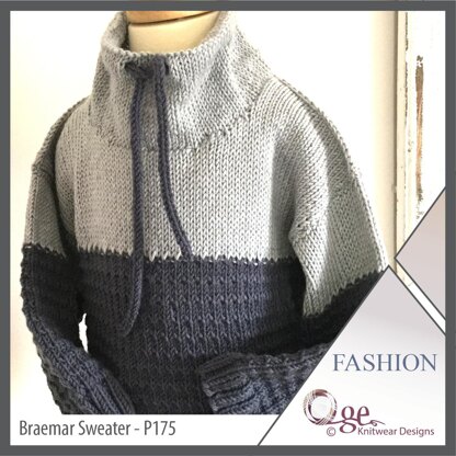 OGE Knitwear Designs P175 Braemar Sweater PDF