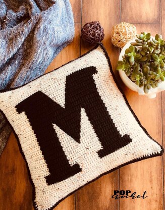 Letter Bold M Pillow