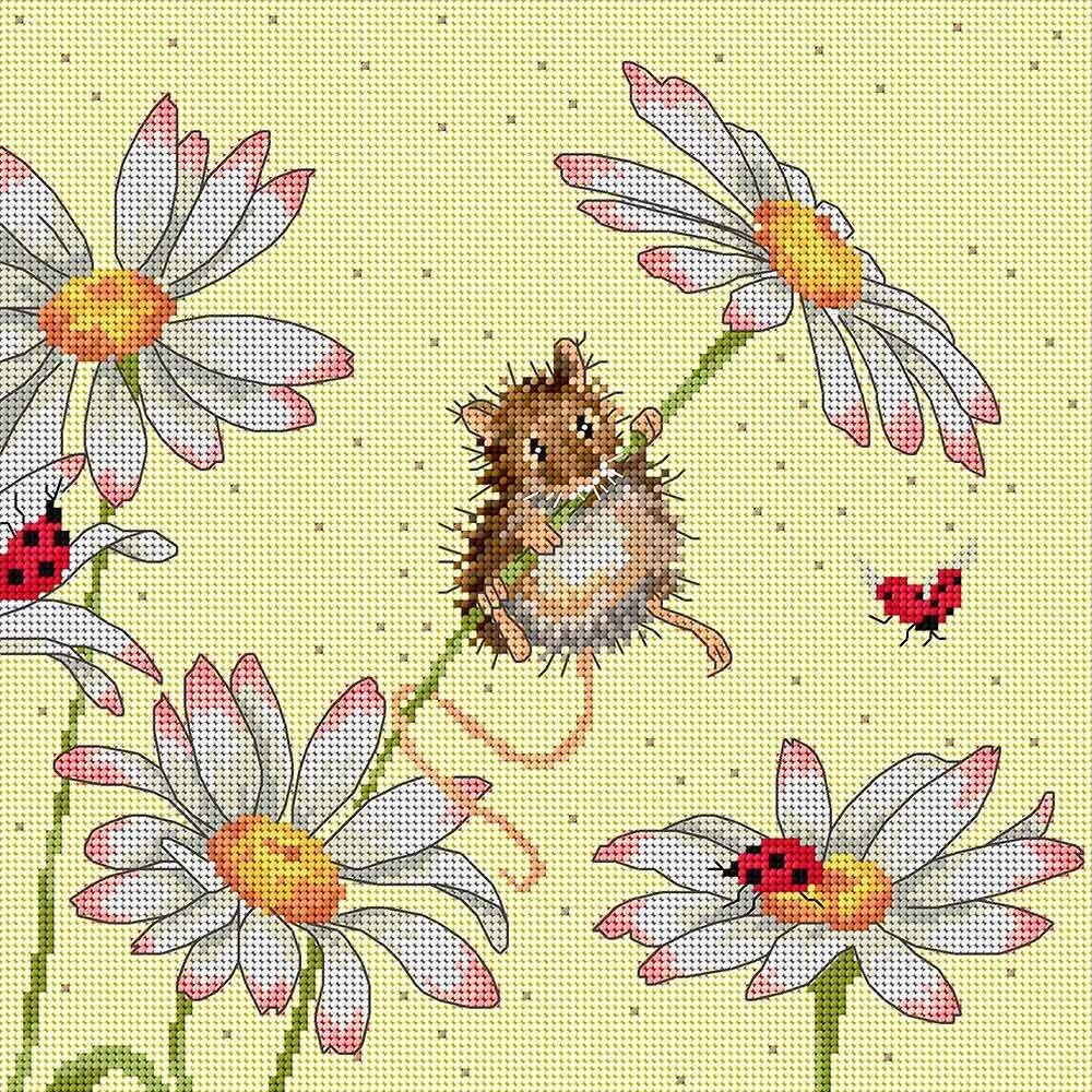 Bothy Threads XHD80 Wrendale Designs Daisy Mouse