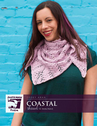 Coastal Shawl in Juniper Moon Zooey Aran - J29-01 - Downloadable PDF