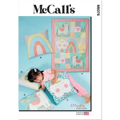 McCall's Quilt or Wall Hanging and Pillows Sew Sweet Chic by Susan Cousineau M8376 - Sewing Pattern