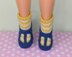 Childrens Superfast Stripe Sock T Bar Sandal Slippers