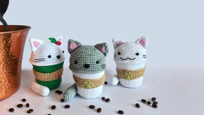 Catpuccino cat  in a cup