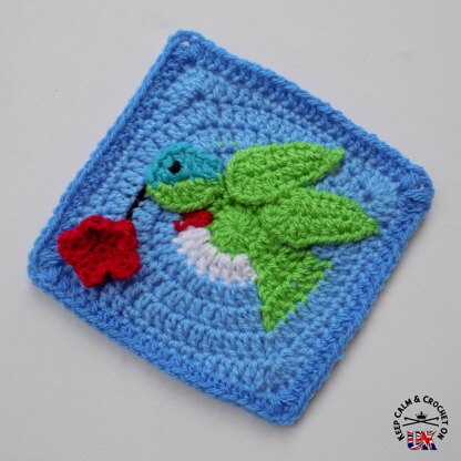 Humming Bird /Dove Crochet Afghan Square