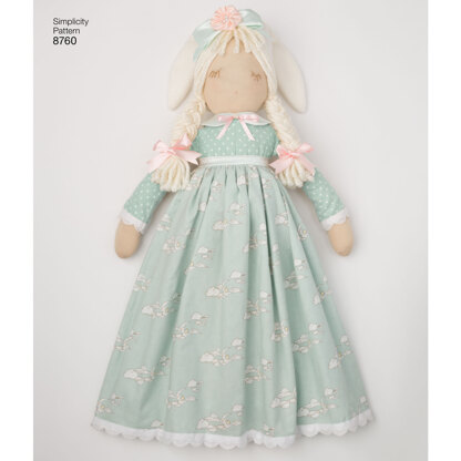 Simplicity 8760 Stuffed Dolls - Paper Pattern, Size OS (ONE SIZE)
