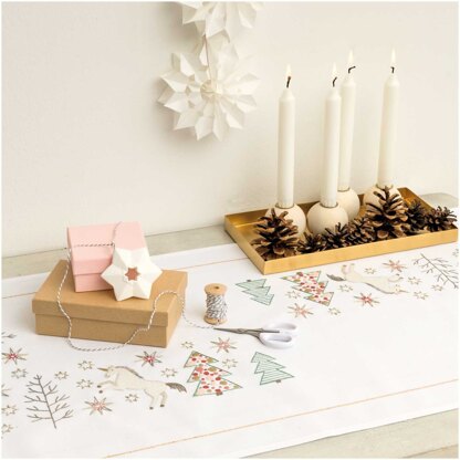 Rico Unicorn Embroidery Table Runner Kit