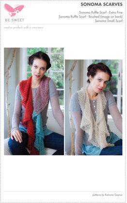 Sonoma Ruffle Scarves in Be Sweet Extra Fine Mohair
