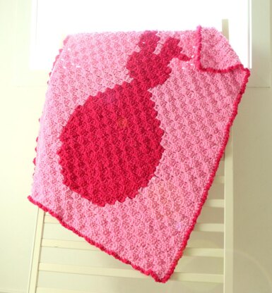 C2C Crochet Bunny Baby Blanket