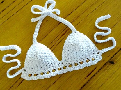 Crochet Beaded Bikini Halter Top