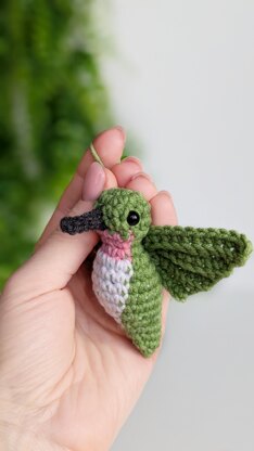 Hummingbird Crochet Pattern, Easy Crochet Amigurumi Bird Pattern, Crochet Keychain Pattern