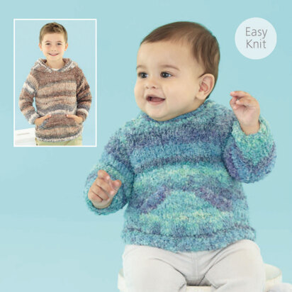 Hooded and Round Neck Sweaters in Sirdar Flurry - 4767 - Downloadable PDF