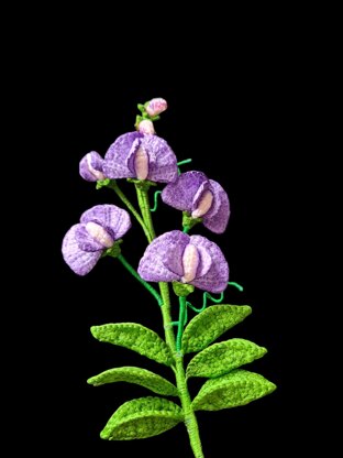 Crochet Sweet Peas Flowers