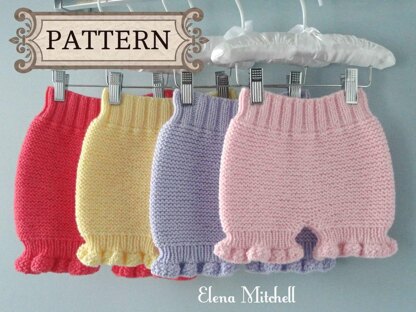 Knitting PATTERN Baby Dress Knitted Baby Pants by Elena Mitchell