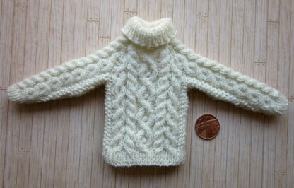 1:6th scale Aran sweater 2