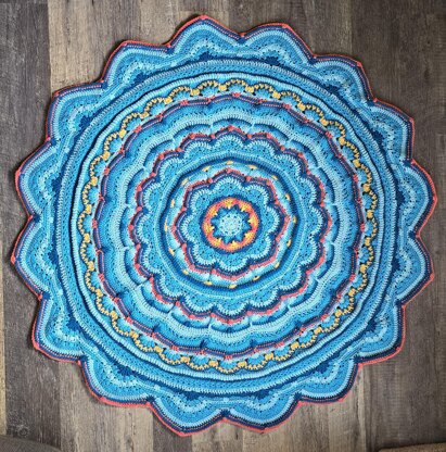 Mandala Blue Fireworks