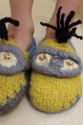 Kevin's Slippers - Felted Seamless Minion Shoes