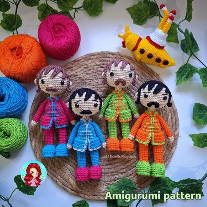 🧶 Liverpool Legends & Yellow Submarine – Crochet Amigurumi Pattern (Digital File)