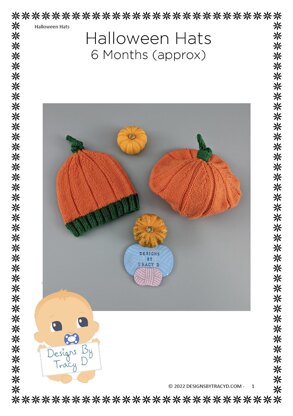 Halloween Pumpkin Hats 6mths