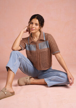 Dot Grid Shirt in Rowan Summerlite Dk - Downloadable PDF