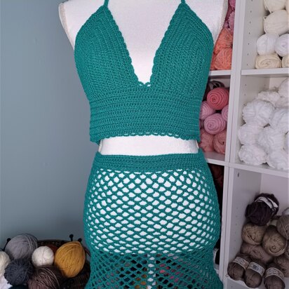 Jade Day Crochet Mesh Skirt