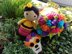 Carmencita and Dia de los Muertos Flower Skull crochet Amigurumi doll