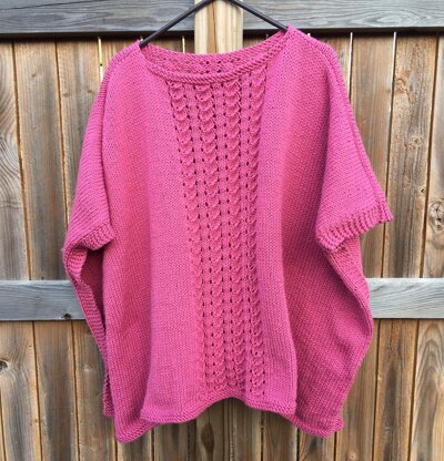 Lace Panel Poncho