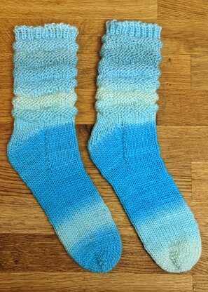 Totally Tubular - scrunchie toe-up socks