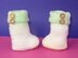 Easy Baby Double Cuff Marble Booties