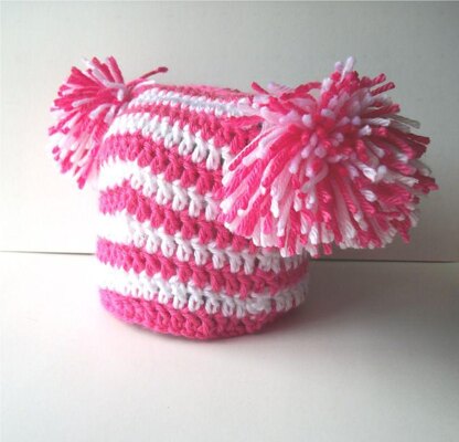 Pom Pom Hat, All sizes Baby To Adult