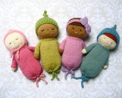 Knit Baby Doll Pattern Set