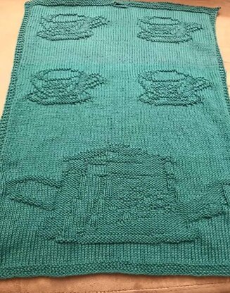 Madam blå  gæstehåndklæde- Coffepot Guest towel