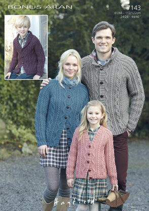 Cardigans in Hayfield Bonus Aran - 7143