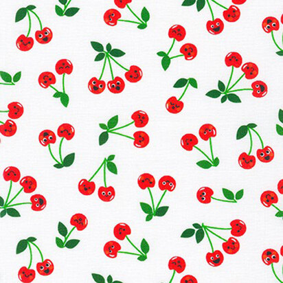 Robert Kaufman Farm to Tables - Cherries (White)