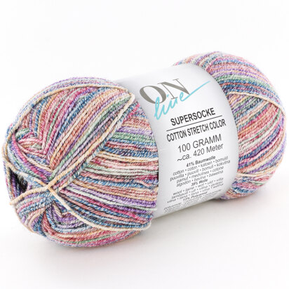 On-Line Supersocke 347 Style - Cotton Stretch Color 4-Ply