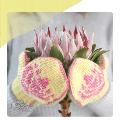 Tunisian Protea Mitts