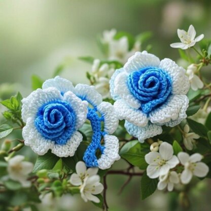 A crochet 3D flower pattern