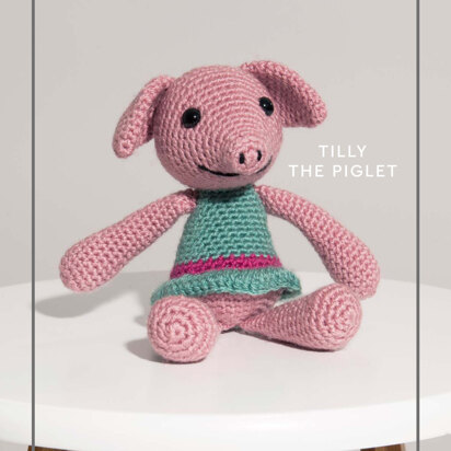 "Tilly the Piglet" - Free Crochet Pattern For Toys in Paintbox Yarns Simply DK - 010