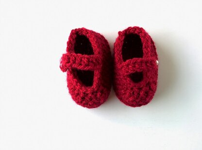 Mary Jane Baby Booties