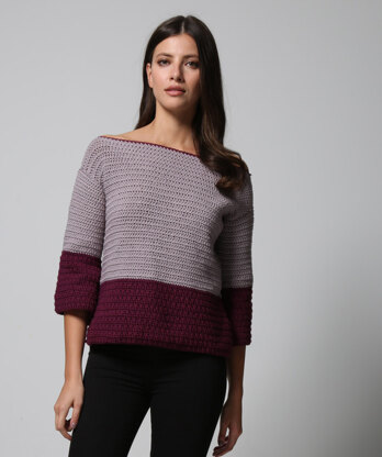 Britt-Marie Flared Top - Crochet Pattern For Women in MillaMia Naturally Soft Aran