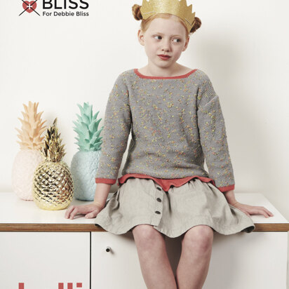 Frill Edged Top in C+B Lolli and Debbie Bliss Baby Cashmerino - Downloadable PDF
