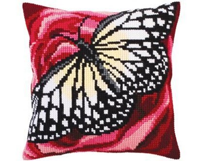 Collection D'Art Geometric Butterfly II Cross Stitch Cushion Kit - 40cm x 40cm