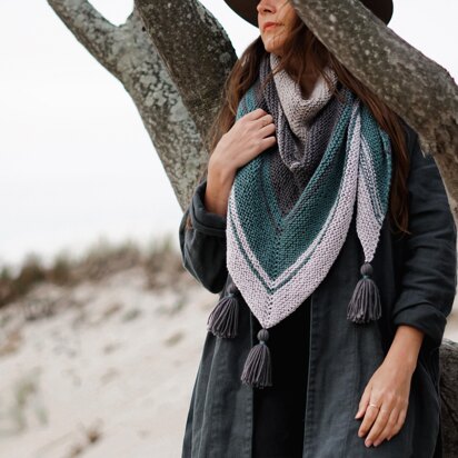 Shadowplay Wrap - knitting pattern